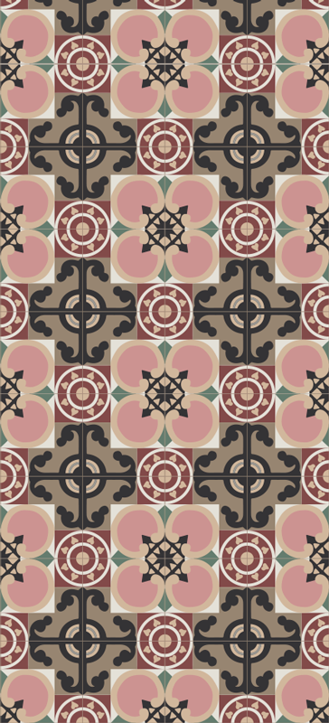 Alfombra vinílica vintage azulejos toledanos - TenVinilo