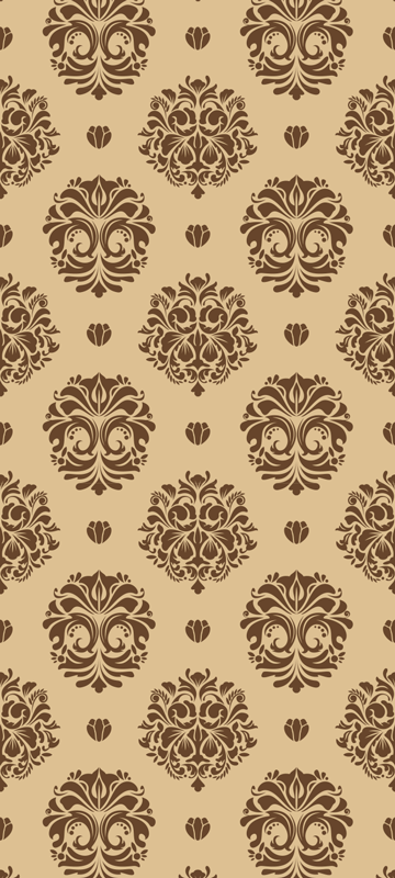 Alfombra vinílica vintage estilo damasco beige - TenVinilo