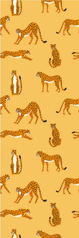 Alfombra vinílica de animales diseño leopardos amarillos - TenVinilo