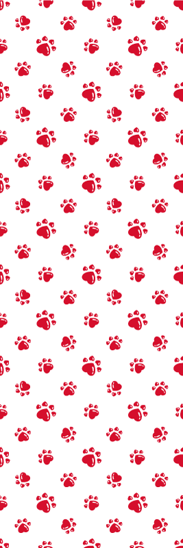 Alfombra vinílica de animales patas de gato y corazón - TenVinilo