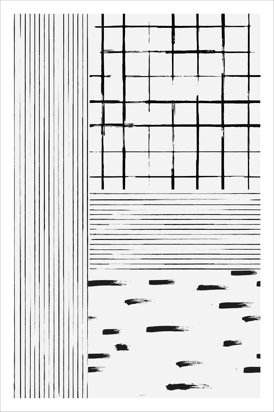 Alfombra vinílica moderna líneas negras - TenVinilo