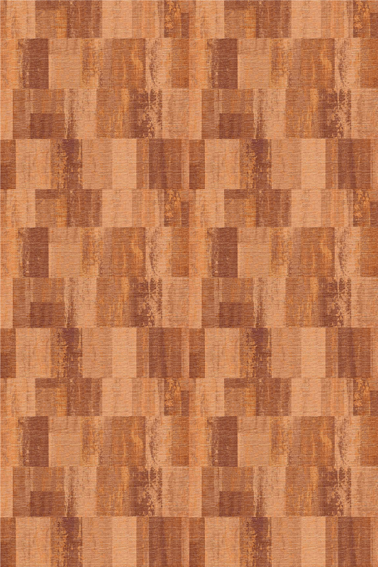 Alfombra vinílica textura patrón de cuadrados terracota - TenVinilo