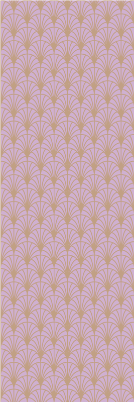 Alfombra vinílica vintage patrón escamas rosa y oro - TenVinilo