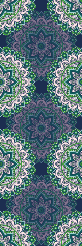 Alfombra vinílica vintage mandala de cristal stain - TenVinilo