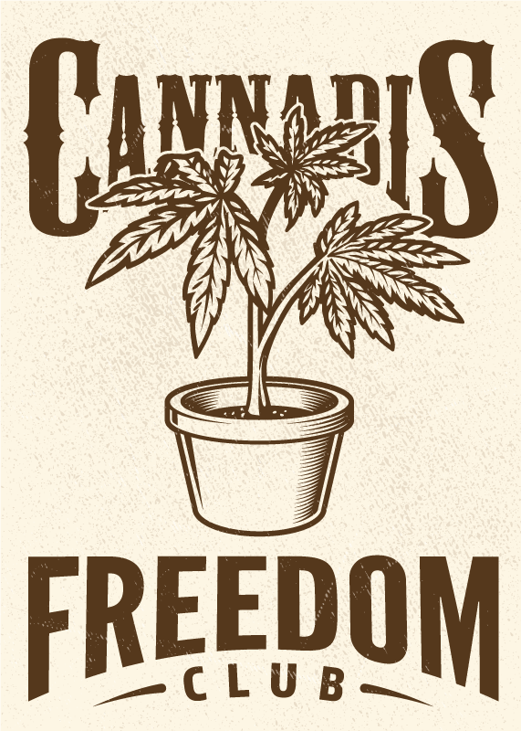 Alfombra vinílica frase club de cannabis - TenVinilo