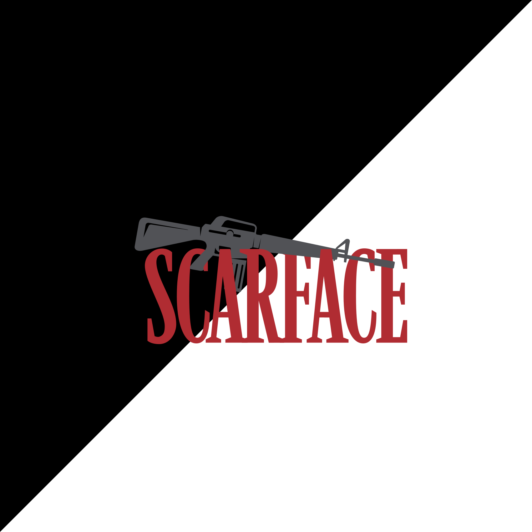 Alfombra vinílica frase scarface con texto - TenVinilo