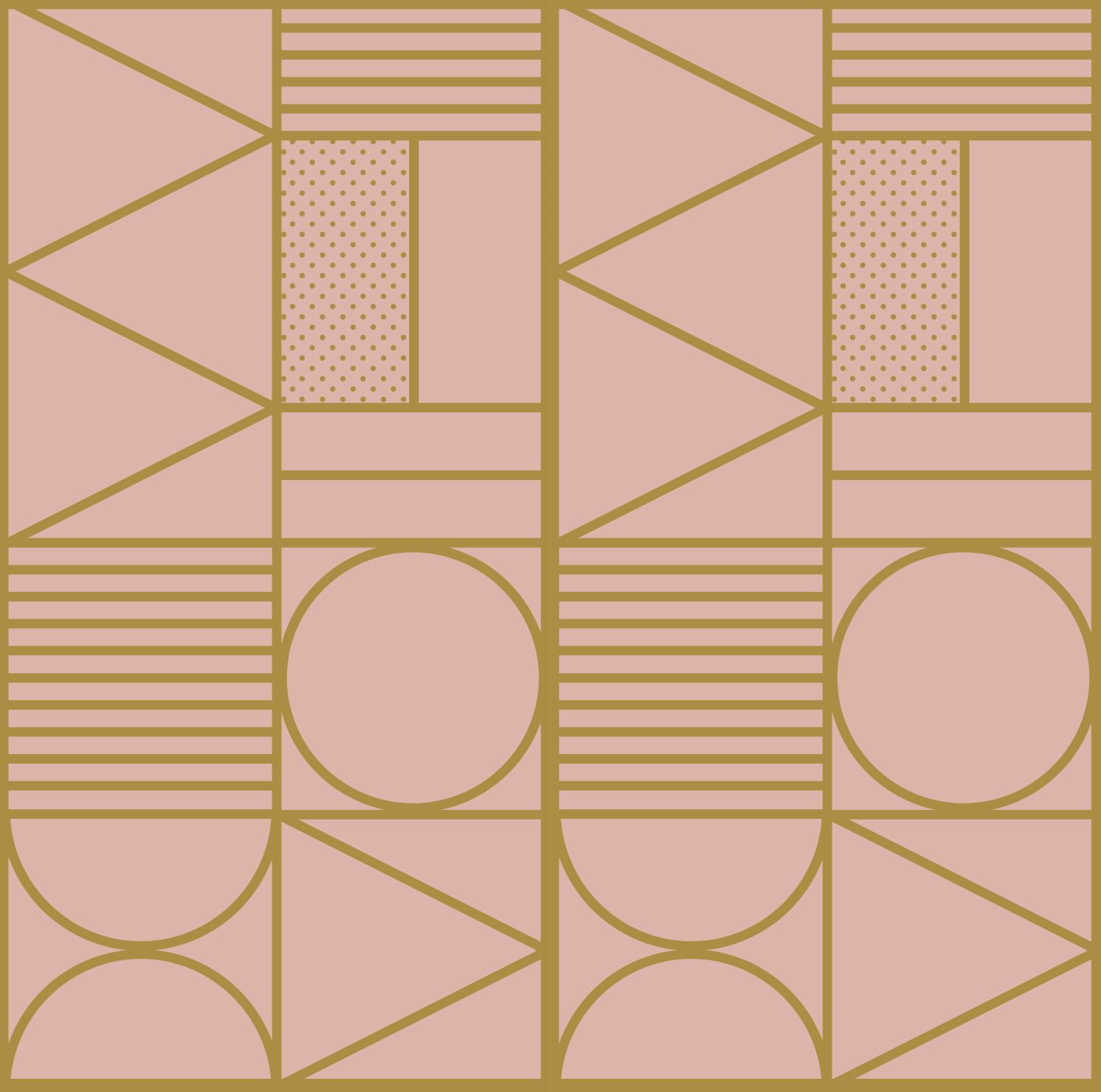 Alfombra vinílica textura bloques oro y rosa - TenVinilo