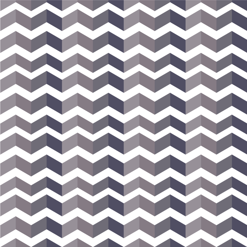 Alfombra vinílica geométrica zigzag blanco y negro - TenVinilo