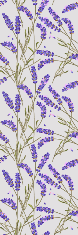 Alfombra vinílica salón diseño lavanda provenzal - TenVinilo