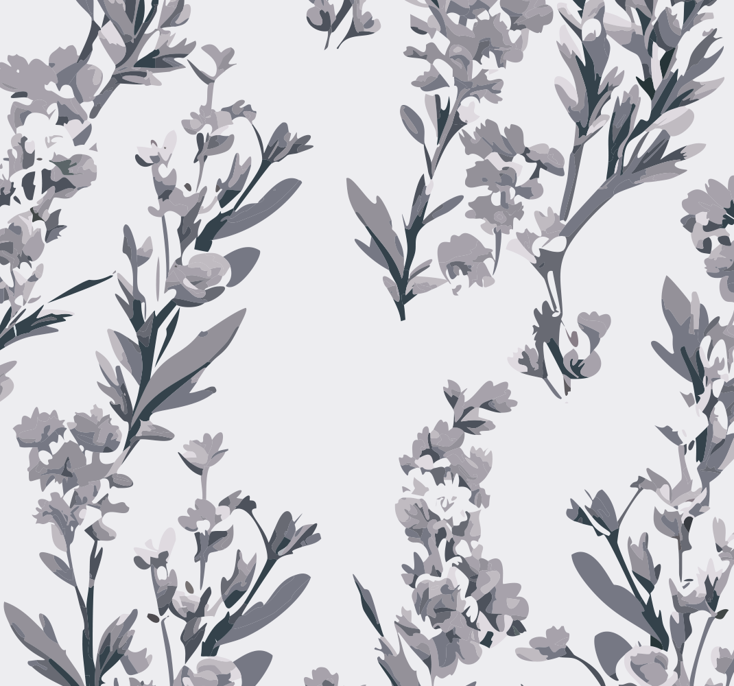 Alfombra vinílica gris diseño floral - TenVinilo