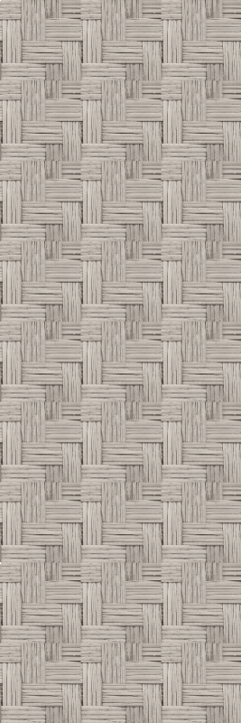 Alfombra vinílica pasillo efecto mimbre gris hecho a mano - TenVinilo