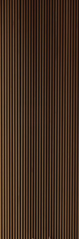 Alfombra vinílica marrón diseño vertical madera teka - TenVinilo