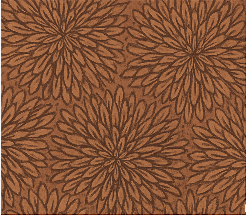 Alfombra vinílica marrón estallido de coral moderno - TenVinilo