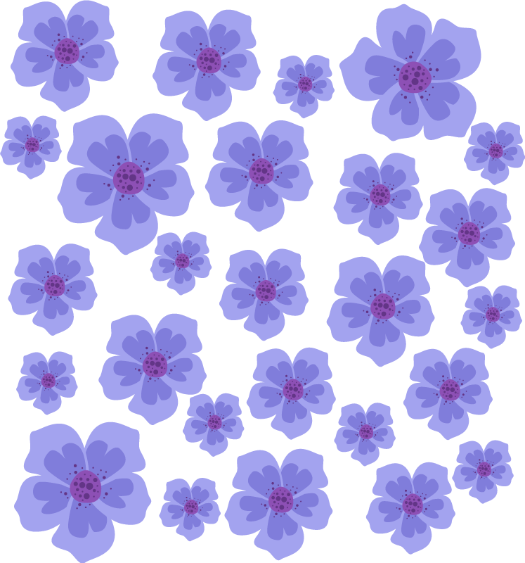 Alfombra vinílica lila flores moradas para ciclo - TenVinilo