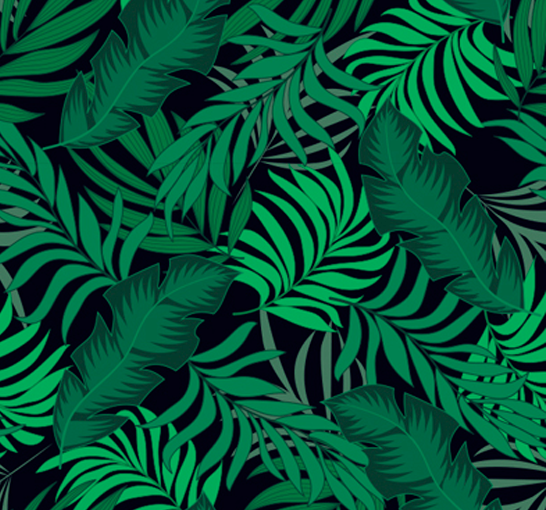 Alfombra vinílica verde fondo de selva - TenVinilo