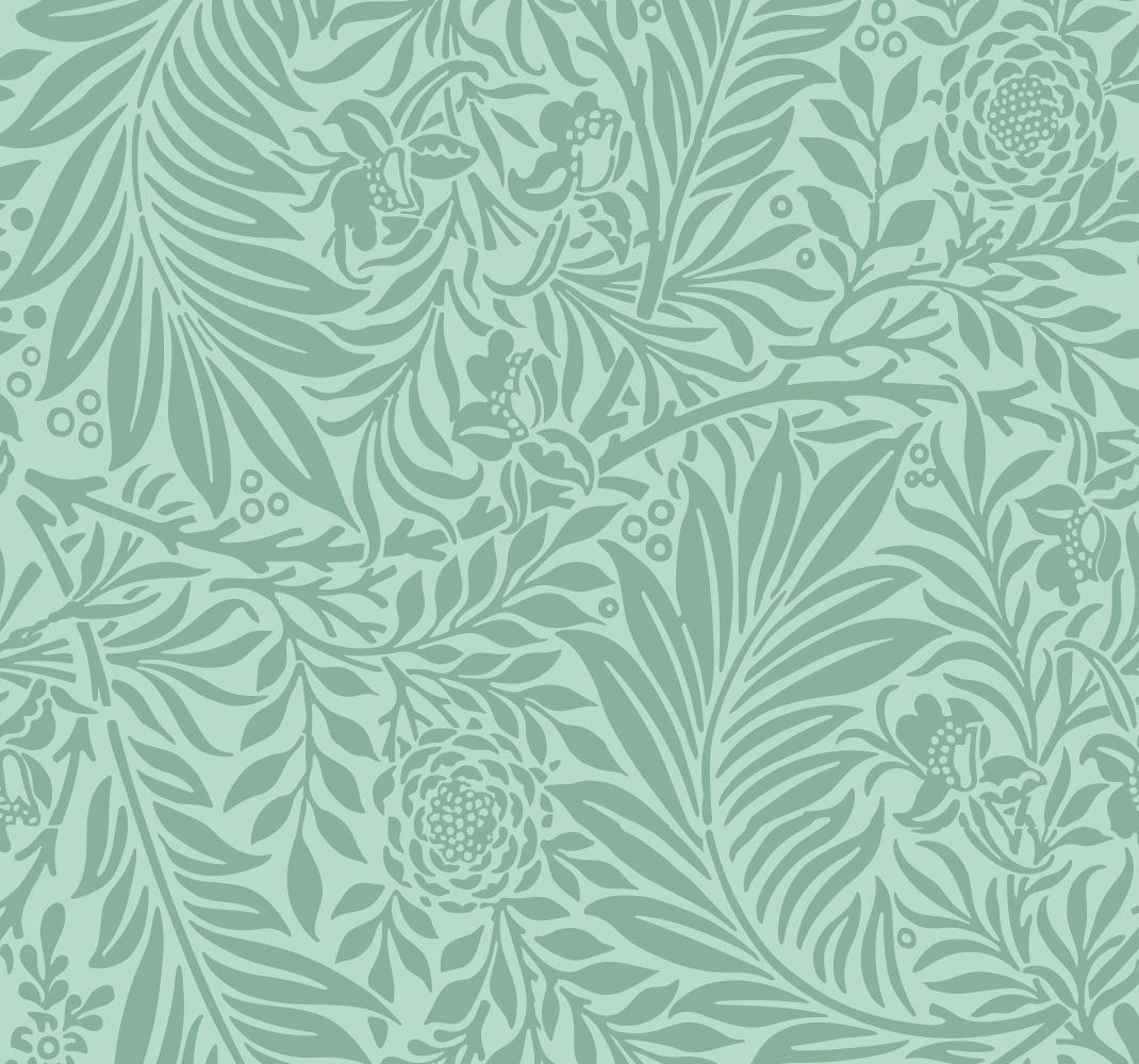 Alfombra vinílica verde con patrón vintage menta - TenVinilo