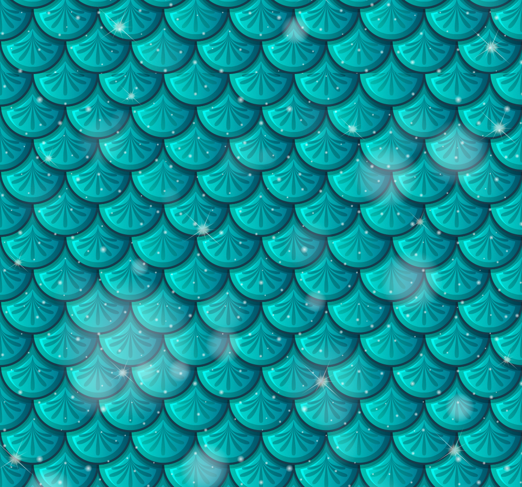 Alfombra vinílica verde escamas de sirena - TenVinilo