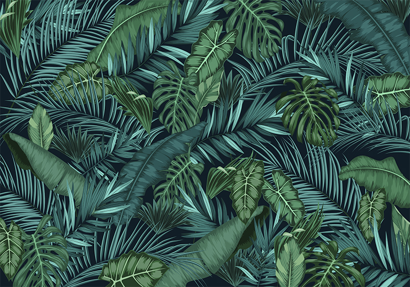 Alfombra vinílica verde selva fototapiz - TenVinilo