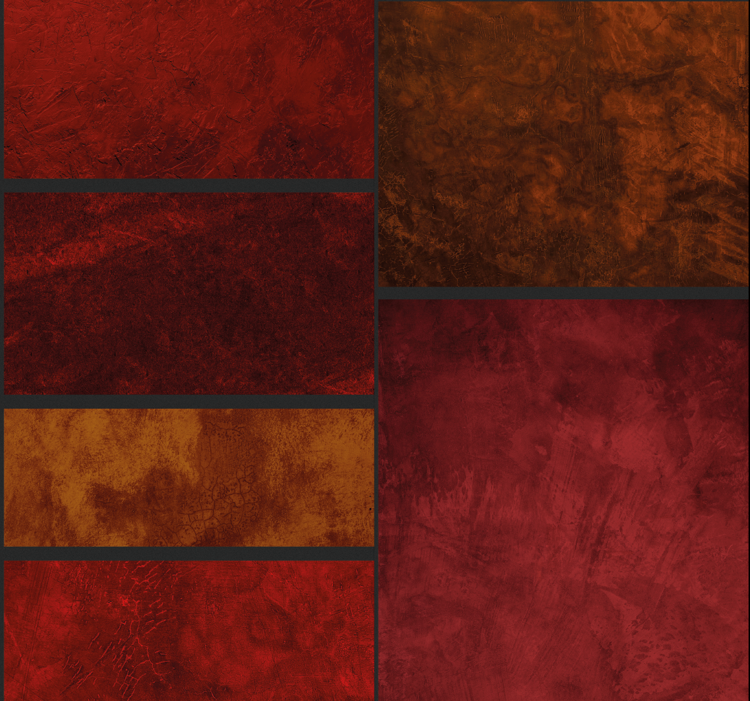 Alfombra vinílica roja diseño de parches texturizados - TenVinilo