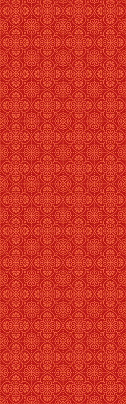 Alfombra vinílica roja patrón indio rojo - TenVinilo