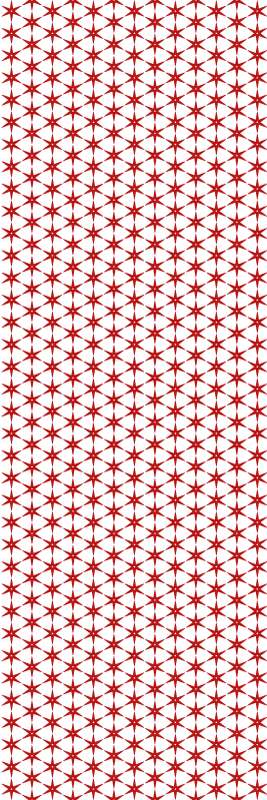 Alfombra vinílica roja estrellas koreanas rojas - TenVinilo