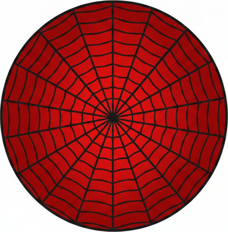 Alfombra vinílica roja telaraña - TenVinilo