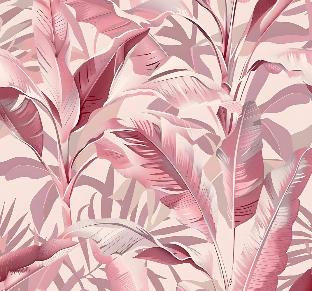 Alfombra vinílica rosa selva tropical - TenVinilo
