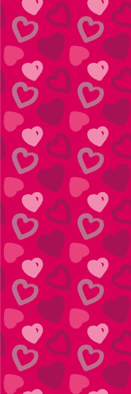 Alfombra vinílica rosa corazones fucsia - TenVinilo