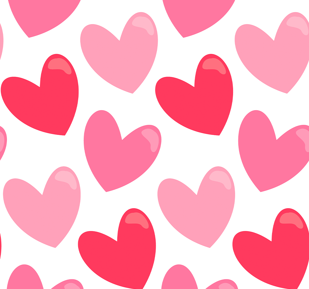 Alfombra vinílica rosa corazones grandes - TenVinilo