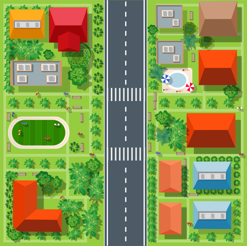 Alfombra carretera para niños - TenVinilo