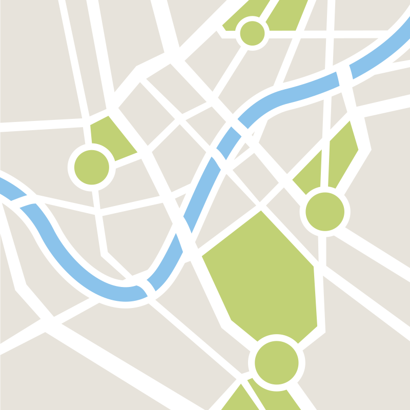 Alfombra vinílica infantil mapa de la ciudad parque infantil - TenVinilo