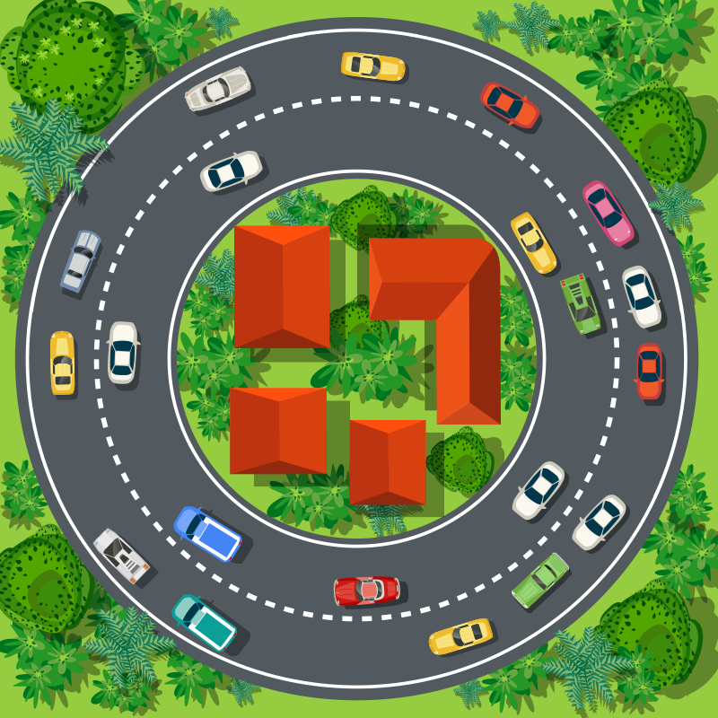 Alfombra vinílica infantil circuito lúdico - TenVinilo