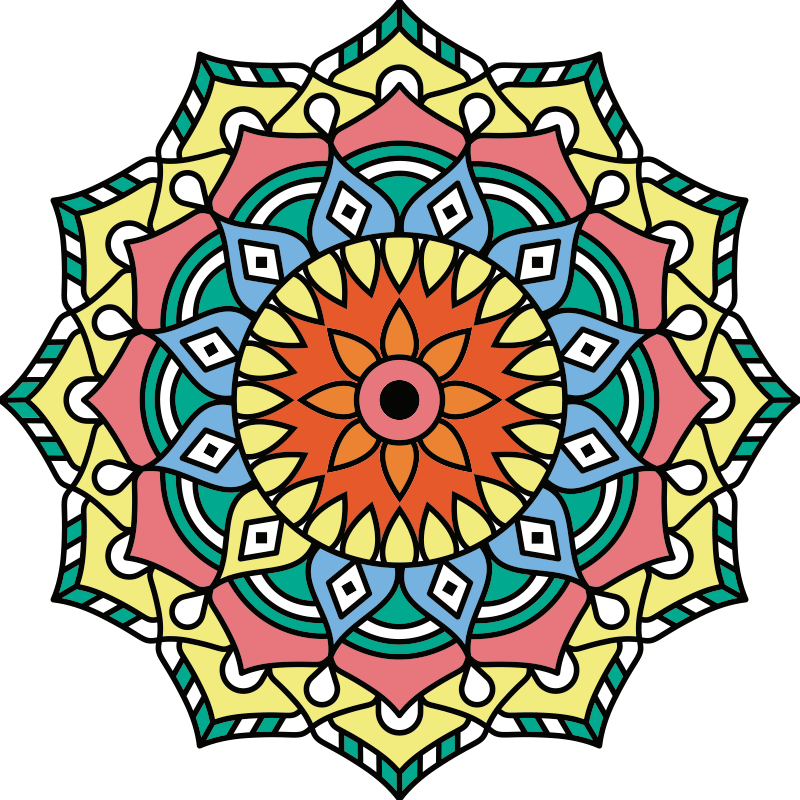 Alfombra vinílica mandala mandala inspirado - TenVinilo