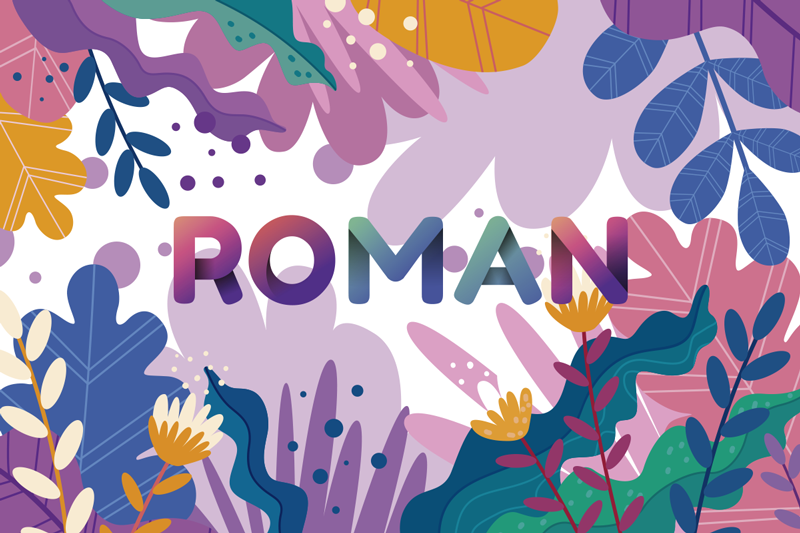 Alfombra vinílica de flores tropicales con nombre - TenVinilo