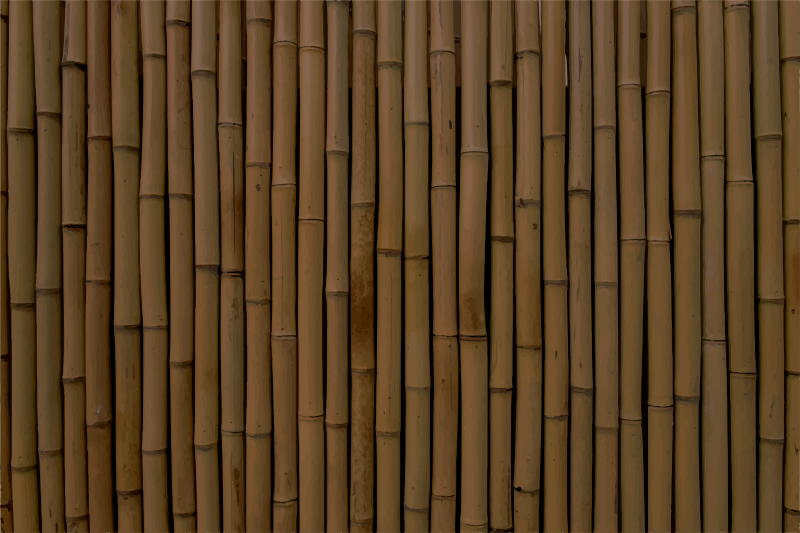 Alfombra vinílica marrón imitación de bambú - TenVinilo