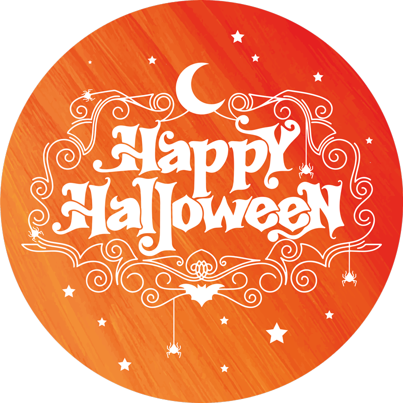 Alfombra vinílica halloween festividad circular - TenVinilo