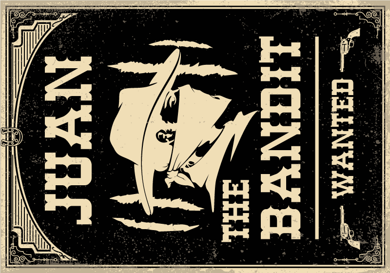 Alfombra vinílica infantil bandido con nombre - TenVinilo