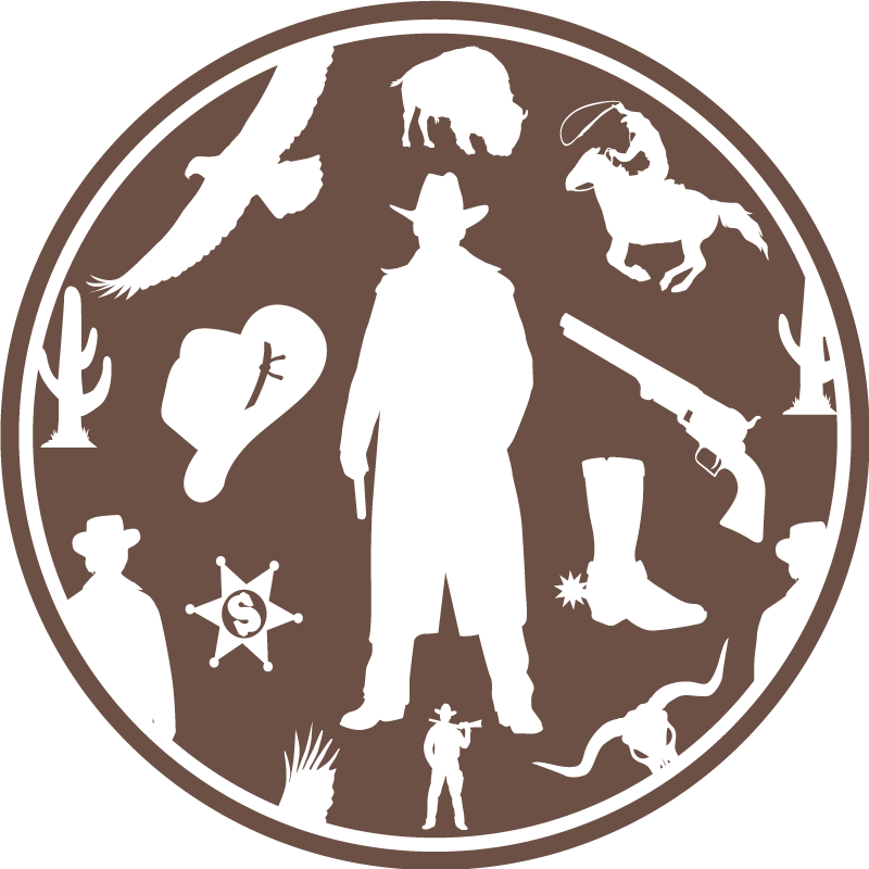 Alfombra vinílica infantil silueta de vaquero - TenVinilo