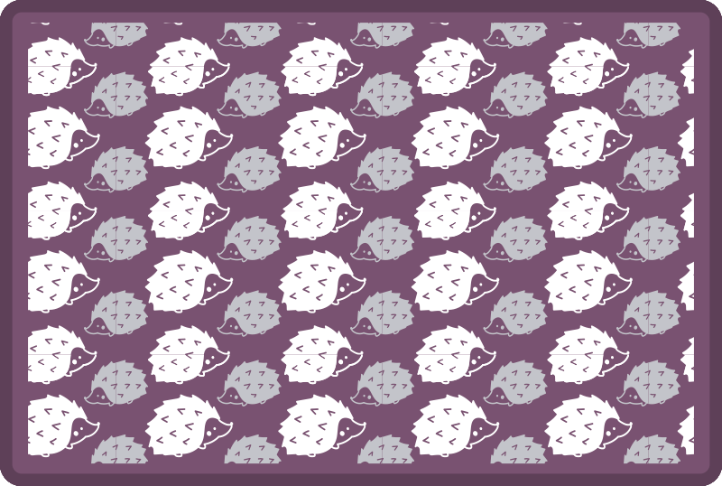 Alfombra vinílica infantil erizos de dibujos animados - TenVinilo