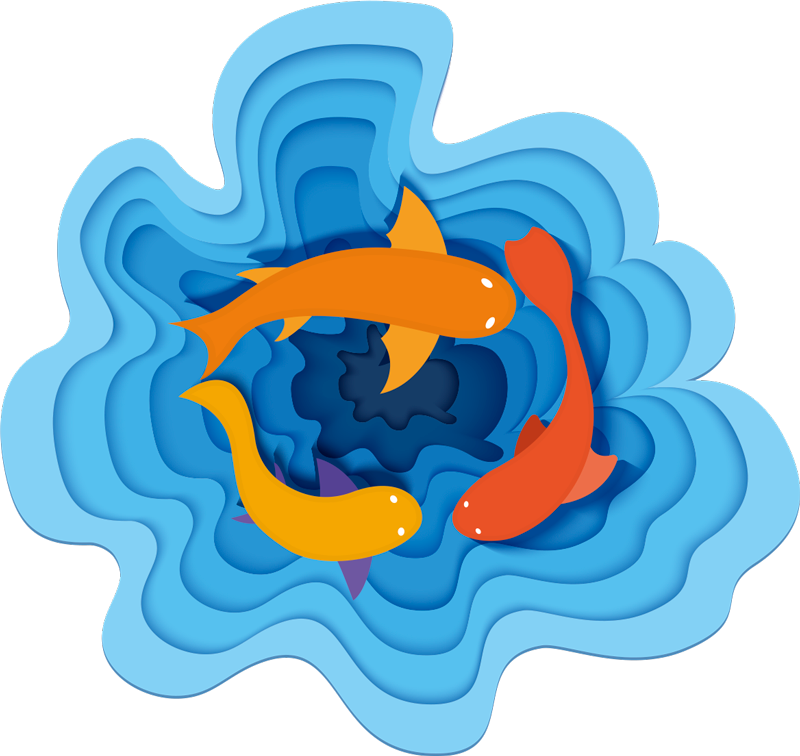 Aflombra vinílica animales peces redondos - TenVinilo