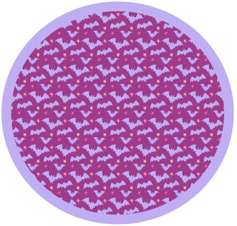 Alfombra vinilo redonda con murciélagos - TenVinilo