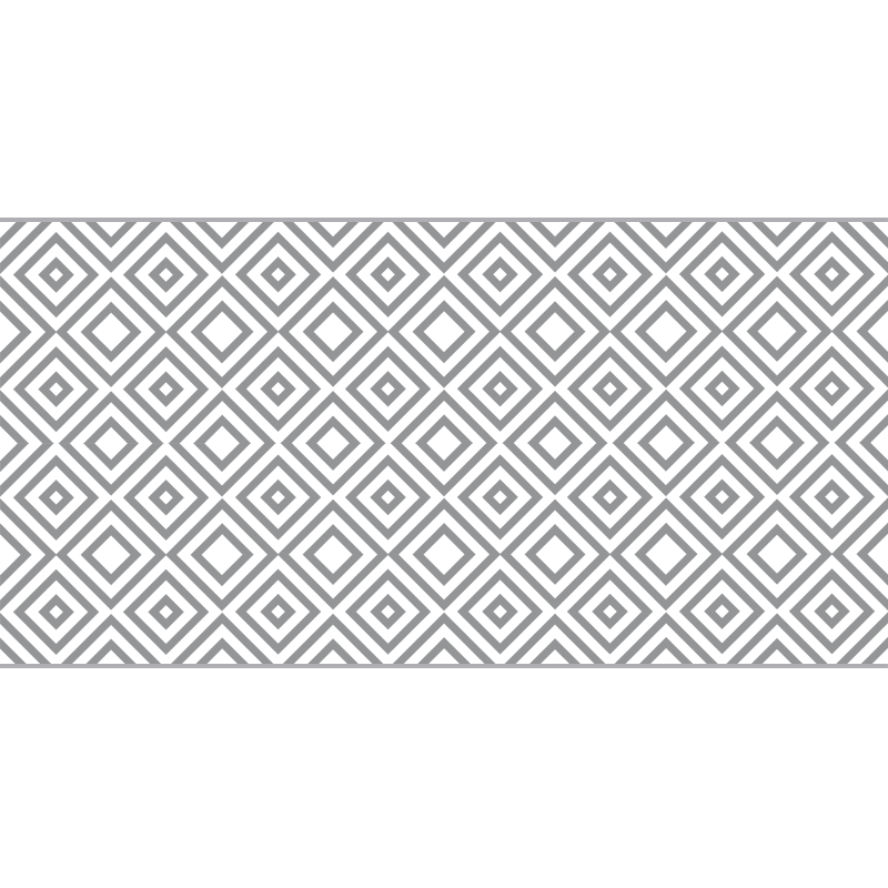 Alfombra vinílica geométrica diseño con patrón de diamantes - TenVinilo