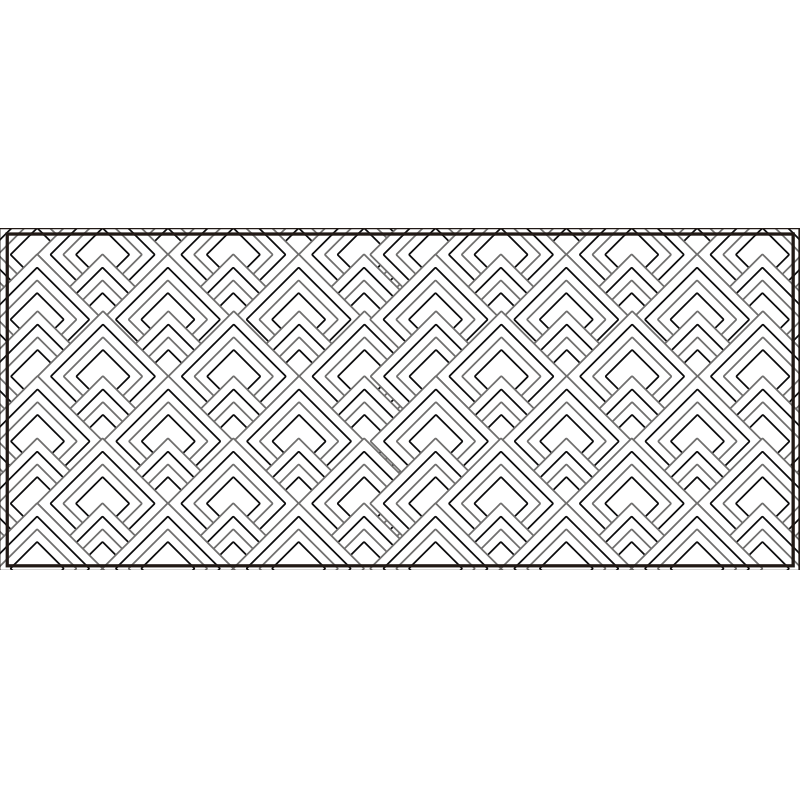 Alfombra vinílica geométrica patrón de laberinto geométrico - TenVinilo