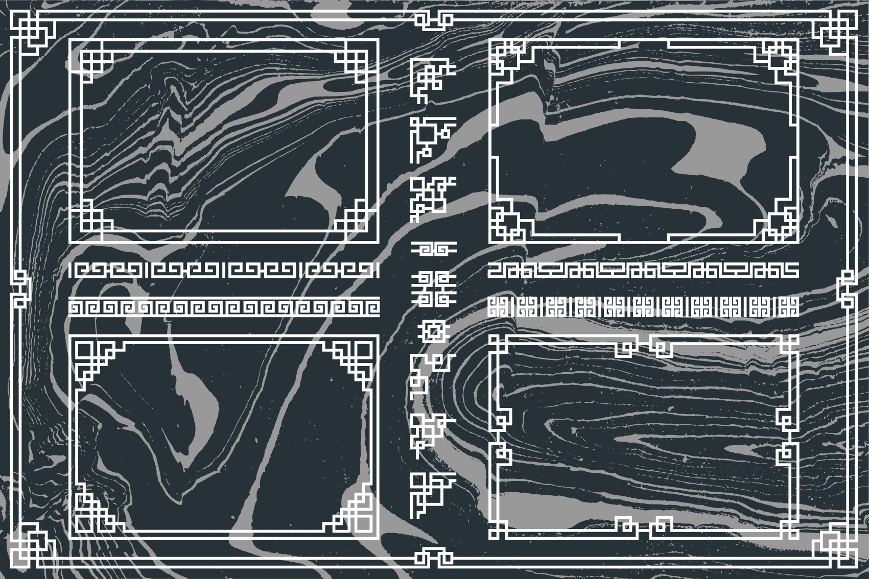 Alfombra de vinilo geométrica Mármol cuadrado - TenVinilo