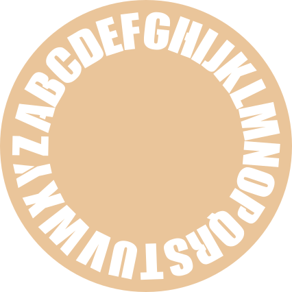 Alfombra vinílica abecedario diseño circular del alfabeto - TenVinilo