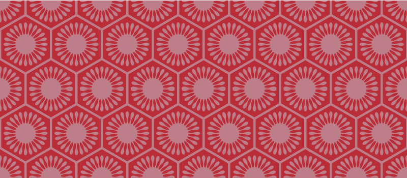 Alfombra vinílica geométrica conjunto de motivos circulares - TenVinilo