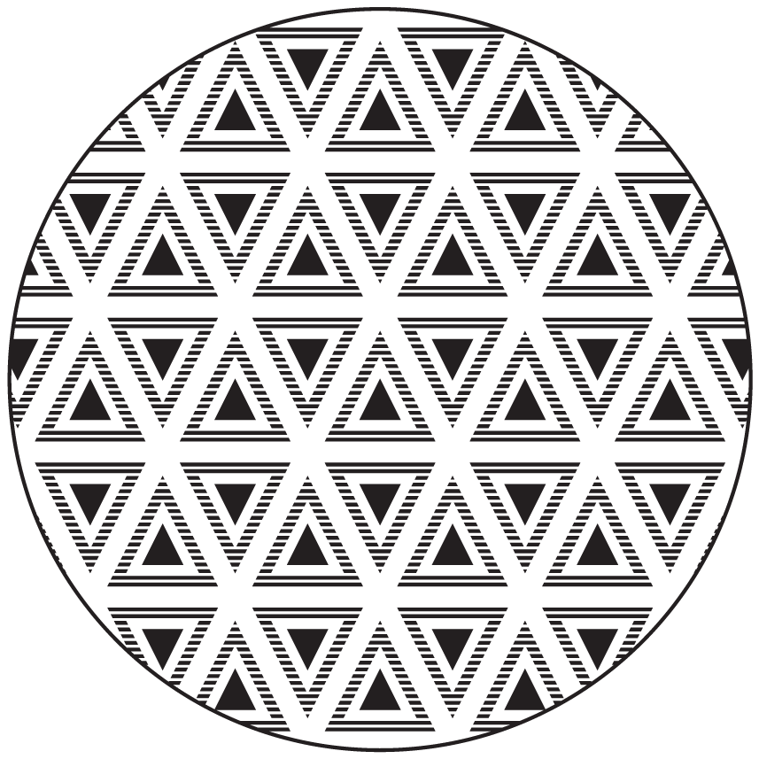 Alfombra vinílica geométrica composición triangular - TenVinilo