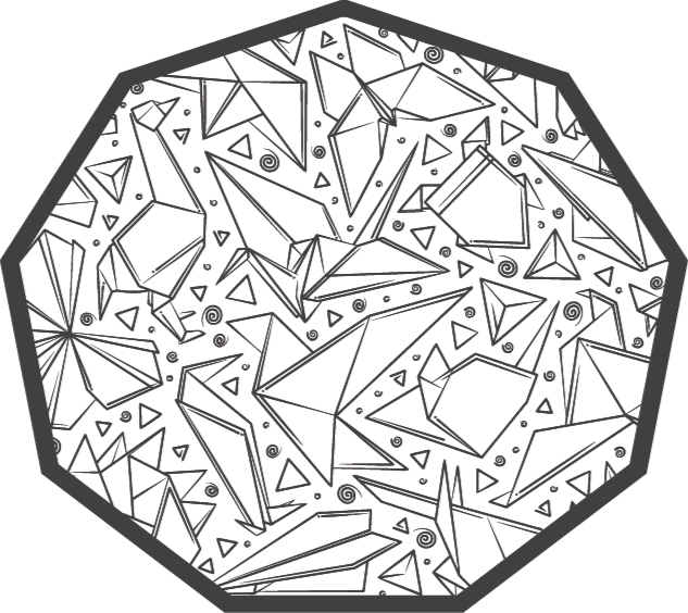 Alfombra vinílica geométrica octágono de formas geométricas - TenVinilo