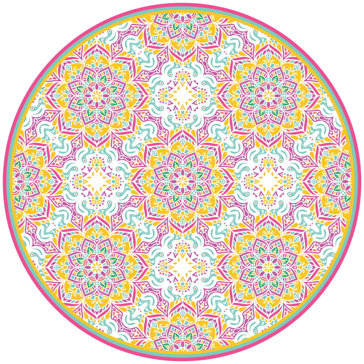 Alfombra vinílica mandala mandala circular - TenVinilo