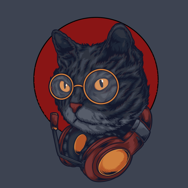 Alfombra vinílica de animales felino astronauta - TenVinilo